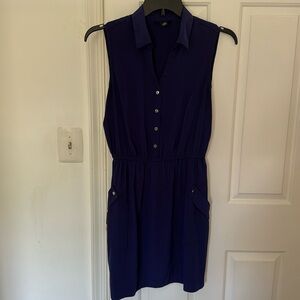Purple Alfani dress with silver buttons